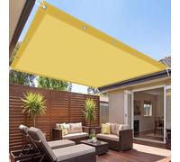 Vela Ombreggiante Impermeabile 165 x 385 cm Protección Rayos UV Impermeabile Tenda a Vela con Occhielli e Corda per Esterno, Giardino e Terrazza, Piscina, Giallo sabbia