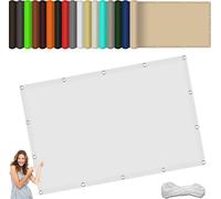 Vela Ombreggiante Impermeabile 180 x 200 cm Protezione Dal Calore Protezione Solare Impermeabile Telo Parasole Telo Ombra Tenda a Vela per Giardino Terrazza, Bianco