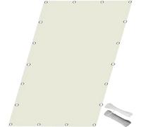 Vela Ombreggiante Impermeabile 185 x 245 cm Telo Frangisole da Esterno Protezione Solare Resistente Modello Tinta Unita con Funi e Fascette per Terrazza Patio, bianco