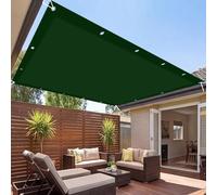 Vela Ombreggiante Impermeabile 195 x 385 cm Protección Rayos UV Impermeabile Tenda a Vela con Occhielli e Corda per Esterno, Giardino e Terrazza, Piscina, Verde Scuro