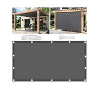 Vela Ombreggiante Impermeabile 3.4x4.8M Tenda da Sole per Esterno Vele Ombreggianti Rettangolare Telo Parasole con Fune Occhiellato Protezione UV Tenda Vela per Giardino Balcone Terrazza Grigio scuro