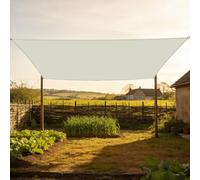 Vela Ombreggiante Impermeabile 3 x 3 m Protezione Raggi UV Telo Parasole per Esterni Robusto e Stabile per Balcone Patio Giardino Esterno Terrazza, bianco