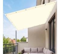 Vela Ombreggiante Impermeabile 90 x 590 cm Protección Rayos UV Vela Ombreggiante Parasole Resistente Alle Intemperie per Esterno Giardino Terrazza Colore, Avorio