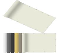 Vela Ombreggiante Impermeabile 95 x 410 cm Rete Ombreggiante da Giardino Antivento Protezione UV Antipioggia Riduce Le Radiazioni per Terrazza, Piscina, bianco