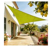 Vela Ombreggiante Impermeabile Definitiva 420D Tessuto Rivestito In PU Resistente Blocca Il 95% Dei Raggi UV Design Rinforzato For Terrazzo Pensilina Auto E Riparo Esterno(Green,4 * 4 * 4m)