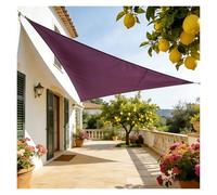Vela Ombreggiante Impermeabile Definitiva 420D Tessuto Rivestito In PU Resistente Blocca Il 95% Dei Raggi UV Design Rinforzato For Terrazzo Pensilina Auto E Riparo Esterno(Purple,4 * 4 * 5.7m)