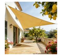 Vela Ombreggiante Impermeabile Definitiva 420D Tessuto Rivestito In PU Resistente Blocca Il 95% Dei Raggi UV Design Rinforzato For Terrazzo Pensilina Auto E Riparo Esterno(Dark yellow,4 * 4 * 5.7m)