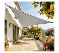 Vela Ombreggiante Impermeabile Definitiva 420D Tessuto Rivestito In PU Resistente Blocca Il 95% Dei Raggi UV Design Rinforzato For Terrazzo Pensilina Auto E Riparo Esterno(Gray,4 * 4 * 5.7m)