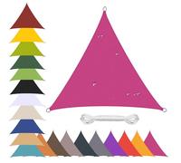 Vela Ombreggiante Impermeabile per Giardino, Tenda da Sole Triangolare da Esterno con Corda Blocca il 95% dei Raggi UV, Tende Vela Parasole per Terrazza Balcone-rose red||3x3x3m