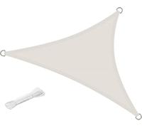 Vela Ombreggiante Impermeabile Protezione Anti Raggi UV Tenda Telo Tenda da Sole a Vela per Esterno (3.6x3.6x3.6 MT, ECRÙ)