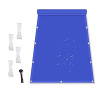 Vela Ombreggiante Impermeabile Rettangolare,Tenda Vela Ombreggiante Rettangolare Traspirante,Tenda da Sole per Esterno, telo parasole con Occhielli,per Giardino, Pergola (Blau,2.4x2.4m)