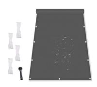 Vela Ombreggiante Impermeabile Rettangolare,Tenda Vela Ombreggiante Rettangolare Traspirante,Tenda da Sole per Esterno, telo parasole con Occhielli,per Giardino, Pergola (Dark gray,1.2x6m)
