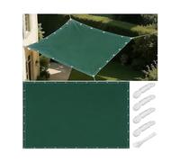Vela Ombreggiante Impermeabile Tenda da Sole per Esterno Vele Ombreggianti Rettangolare Telo Parasole con Fune Occhiellato Protezione UV Tenda Vela per Giardino Balcone Terrazza 3.6x4.5M Verde scuro