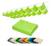 Vela Ombreggiante Ondulata Retrattile Tessuto Oxford 420D, Manuale Pieghevole Per Giardino Terrazzo(Light Green,1x3m)