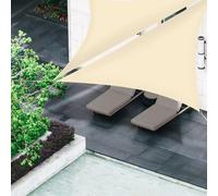 Vela ombreggiante parasole triangolare sabbia 2x2x2 mt per giardino