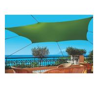 Vela ombreggiante quadrata 4x4 mt da giardino in cotone e poliestere Santorini - Green