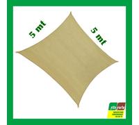 VELA OMBREGGIANTE QUADRATA ECRÙ TRASPIRANTE RINFORZO LATERALE - 2 MISURE