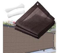 Vela ombreggiante resistente ai raggi UV al 90%, 3 x 8 m, per balcone, patio e giardino, traspirante, impermeabile, protezione dal vento, protezione dalla privacy, colore marrone