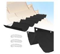 Vela ombreggiante retrattile impermeabile, 1,5 x 7 m, con blocco UV per esterni, per patio, giardino e feste, in tessuto traspirante per grandi aree di raffreddamento (nero)