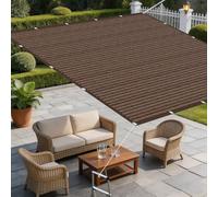 Vela Ombreggiante Rettangolare 0.7 x 0.7 m Frangisole Anti-Uv Antistrappo Robusta con Occhielli in HDPE Tenda da Sole per Esterno per Giardino Esterno Giardino Terrazza, Marrone