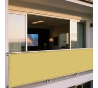 Vela Ombreggiante Rettangolare 0.9 x 5 m Protezione Solare Tenda da Sole per Esterno Robusto e Stabile per Esterno, Giardino, Terrazzo, Balcone, Patio, Giallo sabbia