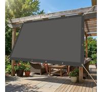Vela Ombreggiante Rettangolare 1.1 x 3.2 m Protección Rayos UV Tenda da Sole Resistente Alle Intemperie per Giardino, Prato, Vita All'Aperto, Grigio Scuro