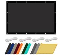 Vela Ombreggiante Rettangolare 1.2 x 3.8 m Protezione UV Impermeabile e Antivento Tenda a Vela Giardino Inclusa Corda Fissa per Giardino Balcone Piscina, Nero