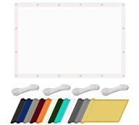 Vela Ombreggiante Rettangolare 1.25 x 4.2 m Protezione UV Impermeabile e Antivento Tenda a Vela Giardino Inclusa Corda Fissa per Giardino Balcone Piscina, Bianco