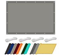 Vela Ombreggiante Rettangolare 1.45 x 4.2 m Protezione UV Impermeabile e Antivento Tenda a Vela Giardino Inclusa Corda Fissa per Giardino Balcone Piscina, Grigio Chiaro