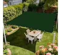 Vela Ombreggiante Rettangolare 1.8 x 4.5 m Resistente Alle Intemperie Impermeabile Tenda a Vela Protezione Senza Foratura per Esterno Giardino Terrazza Colore, Verde Scuro