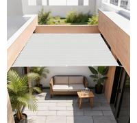 Vela Ombreggiante Rettangolare 1.9 x 3.4 m Frangisole Anti-Uv Antistrappo Robusta con Occhielli in HDPE Telo Parasole per Esterni per Giardino Esterno Giardino Terrazza, Bianco