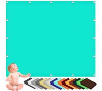 Vela Ombreggiante Rettangolare 1.9 x 8 m Poliestere 200 G/M² Impermeabile, Protezione per La Privacy Tenda a Vela Parasole, Parasole per Esterno, Giardino, Piscina, Blu Cielo