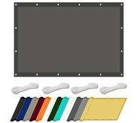 Vela Ombreggiante Rettangolare 1 x 3.8 m Protezione UV Impermeabile e Antivento Tenda a Vela Giardino Inclusa Corda Fissa per Giardino Balcone Piscina, Grigio Scuro
