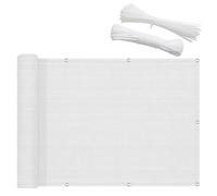 Vela ombreggiante rettangolare, 1 x 4 m, 2 x 5 m, protezione UV per esterni, 90% isolamento termico, traspirante, in HDPE, impermeabile, per balcone, colore bianco, 4 x 5 m