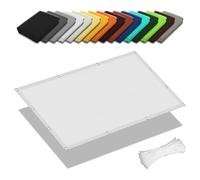 Vela Ombreggiante Rettangolare 1 x 5 m Anti UV Corde di Supporto Rete Parasole Protección Solar, Transpirable, Permeable Al Agua per Esterno, Giardino e Terrazza, Bianco