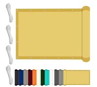 Vela Ombreggiante Rettangolare 115 x 160 cm Anti Raggi UV Impermeabile Tenda a Vela Tessuto HDPE per Esterno/Giardino/Terrazzo/Balcone, Giallo sabbia