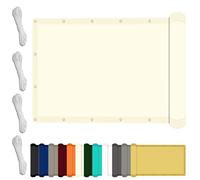 Vela Ombreggiante Rettangolare 115 x 160 cm Protezione UV Impermeabile Vela Ombreggiante Impermeabile e Antivento per Esterno/Giardino/Terrazzo/Balcone, Avorio
