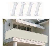 Vela Ombreggiante Rettangolare 120 x 240 cm Rettangolare 98% Anti-Uv Rettangolo Telo Ombra Impermeabile, con Corde di Supporto per Esterno per Giardino, Balcone, Beige