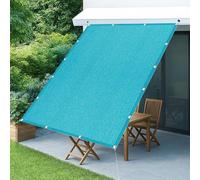 Vela Ombreggiante Rettangolare 120 x 280 cm, Traspirante HDPE Protezione Uv, Antistrappo, Tenda da Sole Privacy con Occhielli per Esterno Terrazzo Balcone Giardino, Blu Cielo