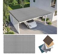 Vela Ombreggiante Rettangolare 165 x 420 cm Anti UV 98% Parasole Traspirante Telo Ombra Antivento con Fune e Occhiellato per Recinzione Giardino Terrazzo, Grigio Chiaro