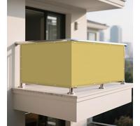 Vela Ombreggiante Rettangolare 170 x 610 cm Protezione Raggi UV Ombreggiante Impermeabile Protezione Solare Antivento con Corda Libera per Esterno per Giardino, Balcone, Color Crema