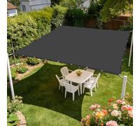 Vela Ombreggiante Rettangolare 2 x 5 m Resistente Alle Intemperie Impermeabile Tenda a Vela Protezione Senza Foratura per Esterno Giardino Terrazza Colore, Grigio Scuro