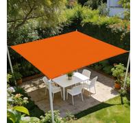 Vela Ombreggiante Rettangolare 200 x 350 cm Protezione Solare Tenda Parasole Rettangolare Robusto e Stabile per Terrazza, Giardino, Balcone, Campeggio, Concava, Arancione