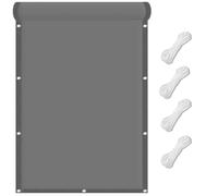 Vela Ombreggiante Rettangolare 200 x 660 cm Impermeabile Tenda da Giardino Tenda Oxford con Protezione UV e Resistenza Agli Perfette per Giardino Terrazza e Balcone, Grigio Chiaro