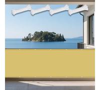 Vela Ombreggiante Rettangolare 245 x 280 cm Protezione UV 98% Vele Ombreggianti Impermeabile con Fune e Occhiellato Protezione UV per Giardino Terrazzo e Campeggio, Giallo sabbia