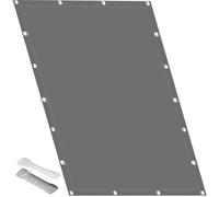 Vela Ombreggiante Rettangolare 245 x 285 cm Telo Frangisole Protezione Solare Resistente Modello Tinta Unita con Fune e Occhiellato per Terrazza Patio, Grigio Chiaro