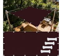 Vela Ombreggiante Rettangolare 290 x 345 cm Resistenza Strappo, Frangivento, Raggi Uv, Anti-Età, Personalizzabile, Con Corde, Tenda da Sole Telo Ombra, Per Esterno, Giardino, Weinrot