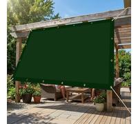 Vela Ombreggiante Rettangolare 3.6 x 7.5 m Protección Rayos UV Tenda da Sole Resistente Alle Intemperie per Giardino, Prato, Vita All'Aperto, Verde Scuro