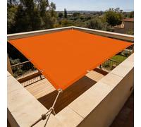 Vela Ombreggiante Rettangolare 3 x 3 m Impermeabile Tenda a Vela per Esterno Sole Giardino Occhielli e Corda per Serrabalconecortiletetto, Arancione