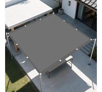 Vela Ombreggiante Rettangolare 35 x 450 cm Rettangolare 98% Anti-Uv Rettangolo Telo Ombra Anti UV Antivento con Occhielli con Fune Balcone, La Terrazza e Il Giardino, Grigio Chiaro